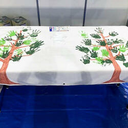 製作された横断幕