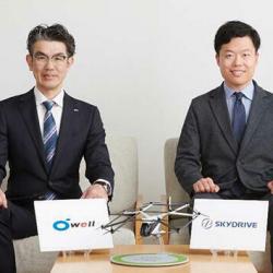 川戸社長（左）とSkyDrive・福澤CEO（右）