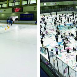 真っ白なスケートリンクにアートがあふれた