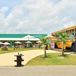 ティール色の外装色が映えるHARRY'S SHRIMP TRUCK